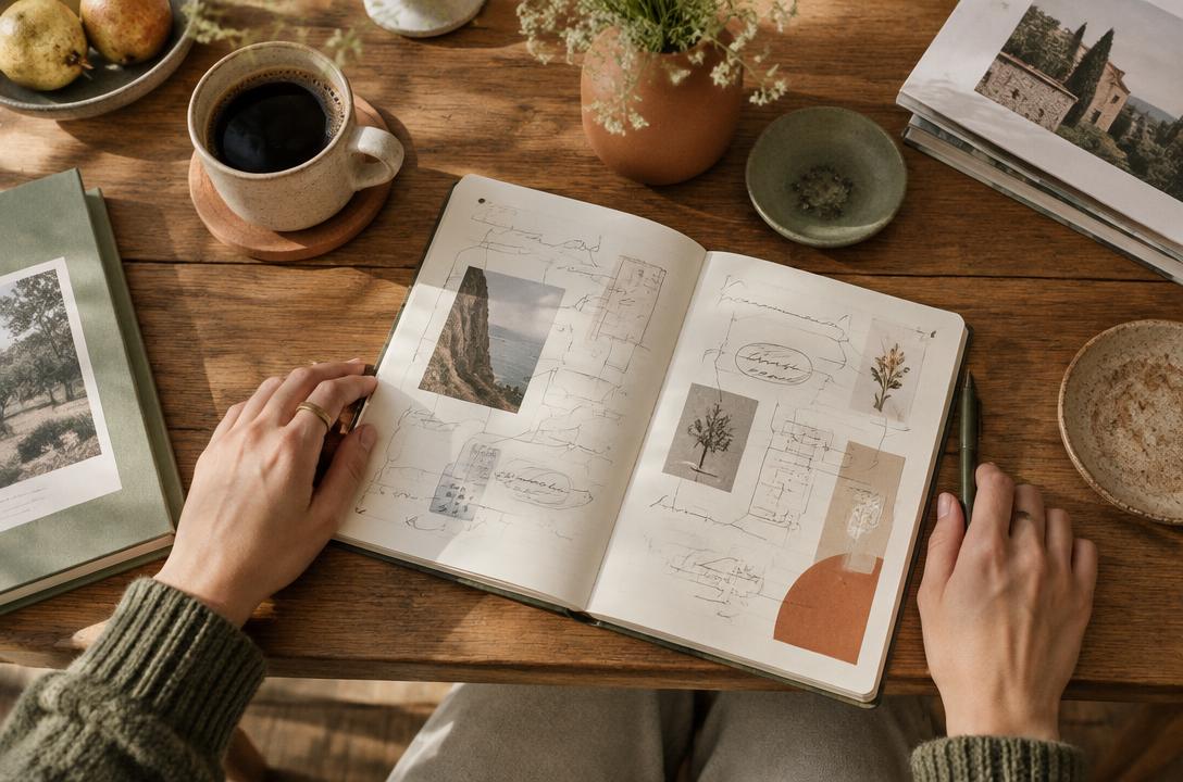 Notitieboek met gespreksaantekeningen